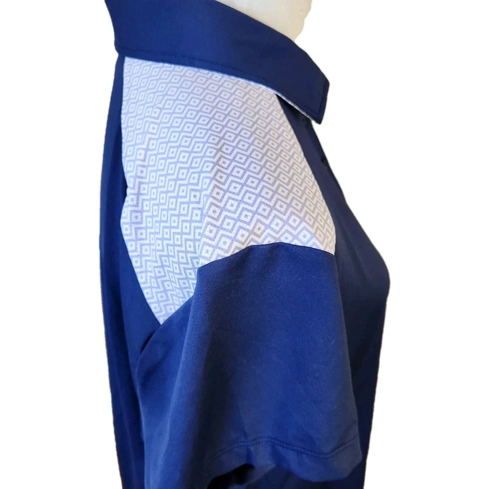 Fairway & Greene Golf‎ Performance Polo Womens XL Blue Tennis Pickleball Shirt
